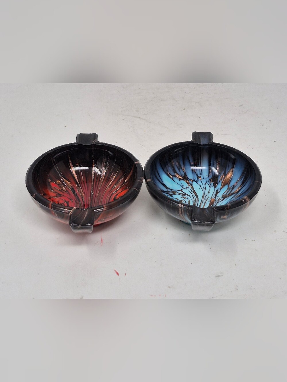 Vintage Murano Art Glass Ashtrays